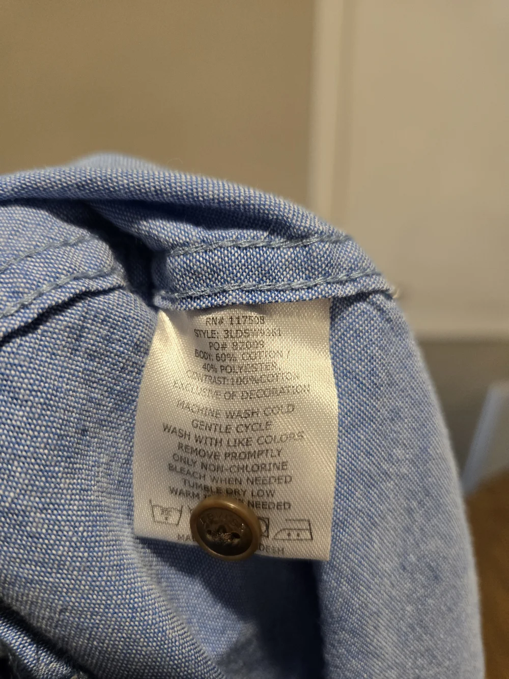 Levi's Men's Light Blue Short-Sleeve Button-Up Shirt Pocket Cotton